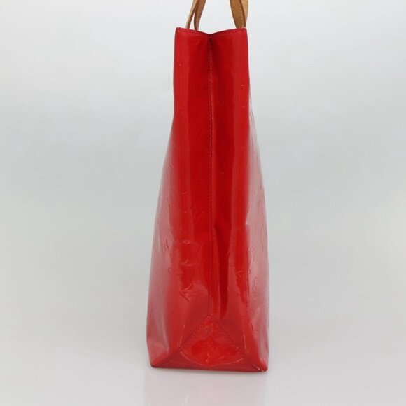 LOUIS VUITTON Monogram Vernis Reade MM Hand Bag Red Rouge M91086 LV Auth BA4169 - Picture 4 of 16
